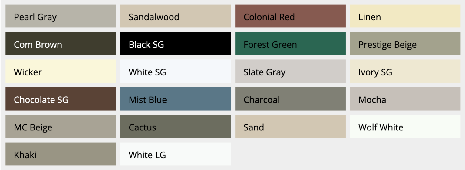 Kaycan Product Colour Options Weatherguard Gutters