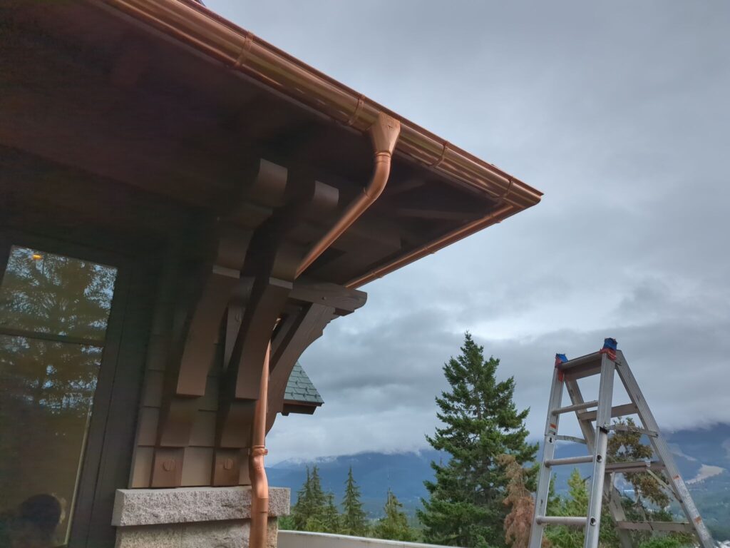 Half round copper gutters Vancouver