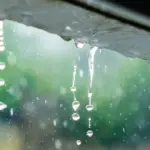 water flowing from gutters