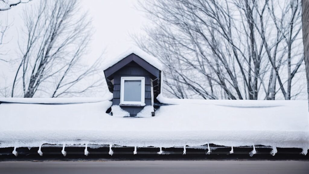 a fraser valley home with snowy gutters